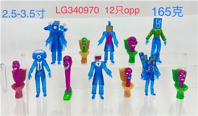 2-3.5寸马桶人大战监控人水晶彩色版 单只OPP袋装（12只一大包） - OBL10165754