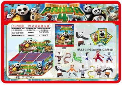 4代2.5-3.5寸功夫熊猫单只+3张卡片 锡袋装 24只锡袋展示盒 卡片和12款公仔随机 - OBL10167075