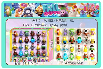 3寸糖豆人24只盒装 1款  （PVC软胶环保料） - OBL10167114