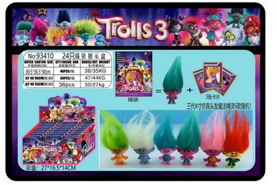 三代4寸仿真头发魔发精灵单只+3张卡片 锡袋装 24只锡袋展示盒 卡片和6款公仔随机 - OBL10175037