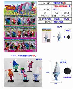 3寸魔发精灵（5款）单只公仔+1个底座15胶袋一大板（1款） - OBL10175165