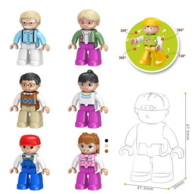 6IN1大颗粒积木人仔/角色公仔/家庭组合B - OBL10175644