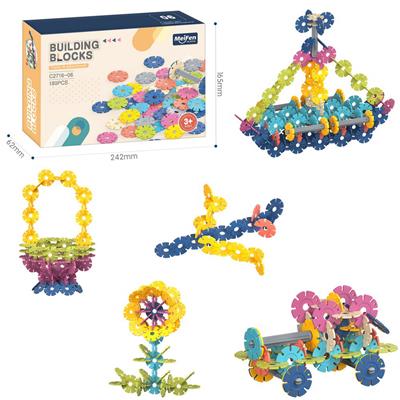 DIY拼装雪花积木180PCS /中号厚款3.0/莫兰迪色系 - OBL10175873