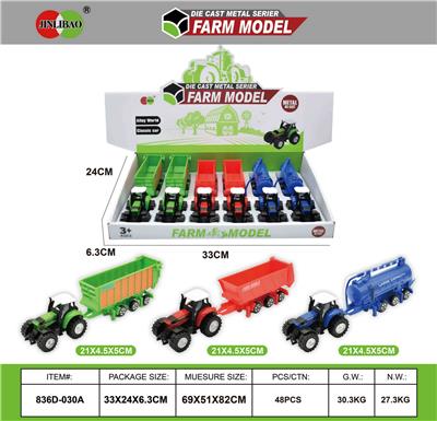 6PCS/平展示盒
合金滑行农夫拖车 - OBL10182144