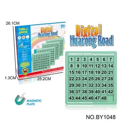 桌面游戏数字华容道学生益智思维逻辑训练磁力魔方滑动拼图移动数字7*7阶 - OBL10187713