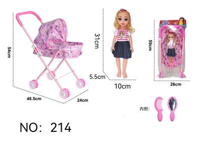 铁制手推车配公仔+饰品 - OBL10191412