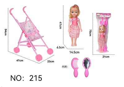 婴儿手推车配18寸公仔+饰
品 - OBL10191413