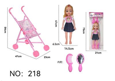 婴儿手推车配18寸公仔+饰
品 - OBL10191416