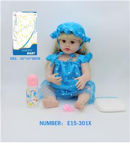 22寸55cm高仿真重生娃娃配奶瓶奶嘴纸尿裤 - OBL10195486