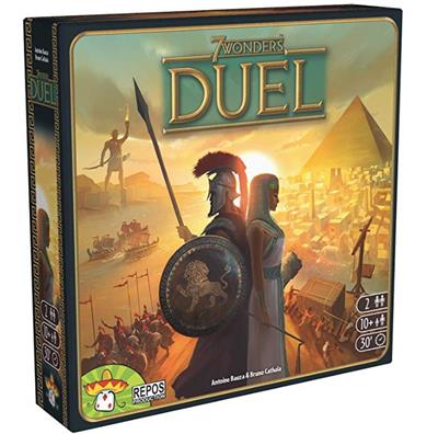 7 个奇迹决斗棋盘游戏(基础游戏)| 适合 2 位玩家的棋盘游戏 | 战略棋盘游戏 | 文明棋盘游戏 | 有趣的棋盘游戏 | 情侣棋盘游戏 | 适合 10 岁及以上儿童 | Repos Production 制造 - OBL10204183