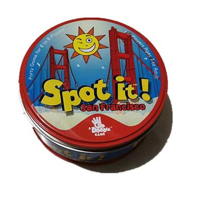 旧金山 产品重量：160g? 产品尺寸：直径9.7*4.5cm?（含纸牌和纸质说明书，圆铁盒包装）?

箱规尺寸：52*31.5*42cm/120盒，19kg/箱 双层纸箱包装 - OBL10204450