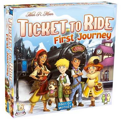 第一次旅行的门票棋盘游戏 | 儿童棋盘游戏 | 家庭棋盘游戏 | 火车游戏 | 适合 6 岁以上儿童 | 适合 2 至 4 名玩家 | 平均游戏时间 15-30 分钟 | Days of Wonder 制造 - OBL10204462