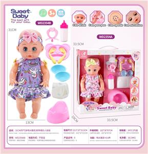 31CM(吹气身喝水撒尿)肩带裙白人娃娃 - OBL10215630