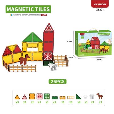 （新）农场主题双层磁力砖(26PCS) - OBL10220024