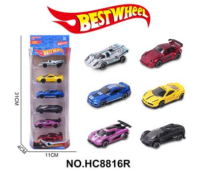 1:64合金车（赛车，跑车）6只盒装 - OBL10234308
