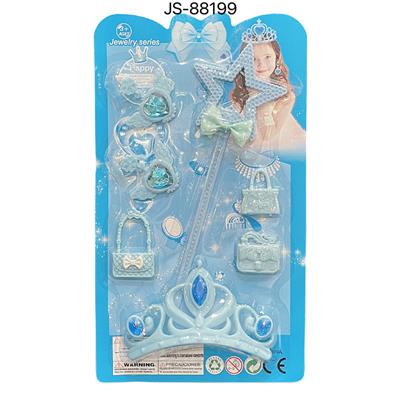 实色五星手杖+尖三点皇冠饰品套 - OBL10235369