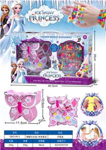 三层蝴蝶化妆盒+串珠套装 - OBL10238547