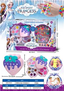 三层草莓化妆盒+串珠套装 - OBL10238550