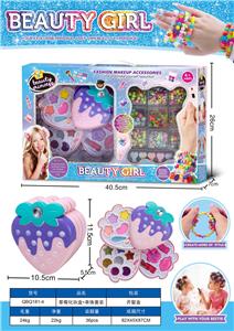 三层草莓化妆盒+串珠套装（常规） - OBL10238554