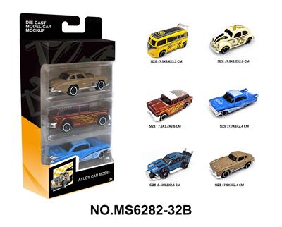 1:64合金车6款3只盒装 - OBL10244625