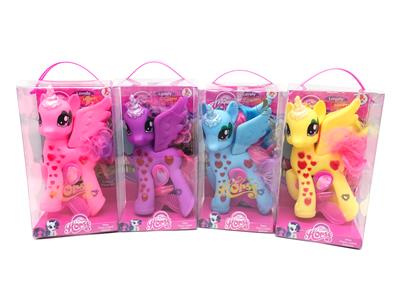 搪胶钻石独角马马宝丽带梳子镜子和化妆品4款混装 - OBL10247204