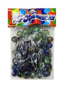 1.6CM 100粒 混彩玻璃珠 - OBL10252593