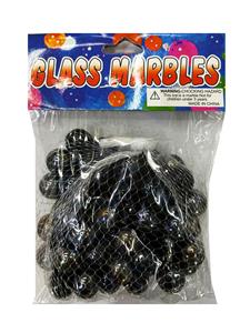 1.6CM 50粒 黑奶油玻璃珠 - OBL10252601