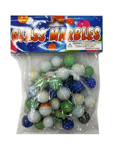 1.6CM  50粒 混奶花玻璃珠 - OBL10252602