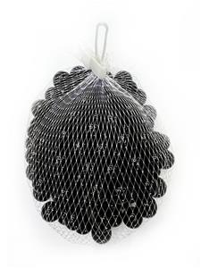 1.6CM 100粒 黑奶油玻璃珠 - OBL10252611