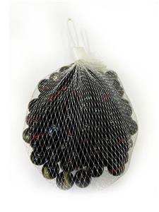 1.6CM 100粒 黑奶花玻璃珠 - OBL10252614