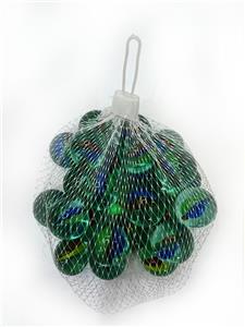 2.5CM 20粒 三花玻璃珠 - OBL10252625