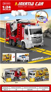 1:24声光双层运输车（包电）单款2色混装 - OBL10253261