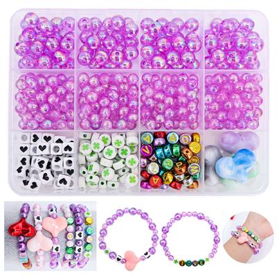 6/8厘圆珠+字母珠+线（12格） - OBL10254839