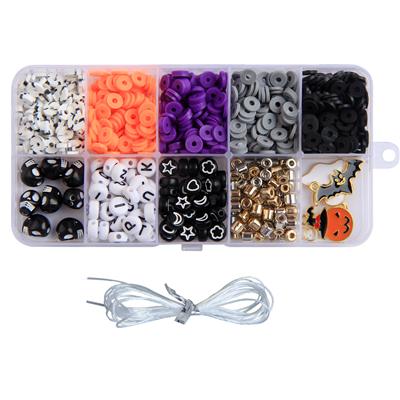 软陶+字母珠+隔珠+吊坠+线（10格） - OBL10254859