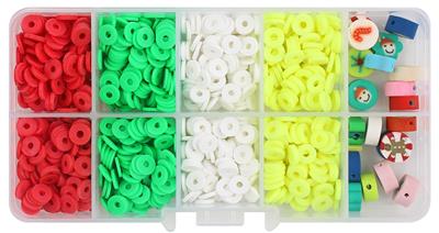 软陶片+软陶珠+线（10格） - OBL10254868