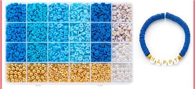 字母珠+软陶+珍珠+金珠隔珠+线（24格） - OBL10254884