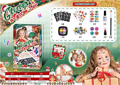 （圣诞节）主题DIY儿童纹身套装纹身贴纸+化妆品 - OBL10257317