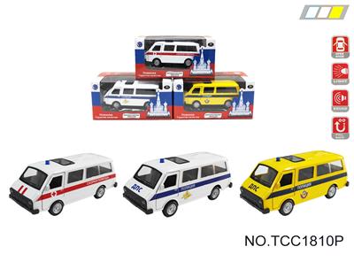 俄罗斯合金车面包警车
（单款3色混装） - OBL10257852