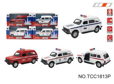 俄罗斯拉达尼瓦
合金车顶警车
（单款4色混装） - OBL10257862