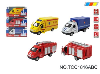 俄罗斯合金
救护车/警车/消防车
（三款各1色混装） - OBL10257870
