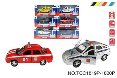 俄罗斯合金警车
（两款各3色混装） - OBL10257884