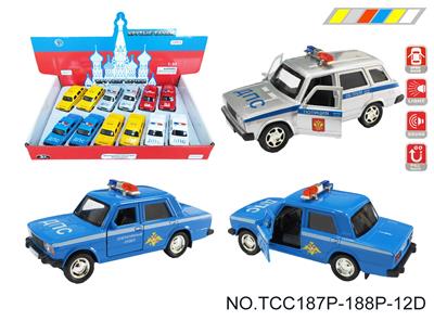 俄罗斯拉达合金警车
（两款各3色混装） - OBL10257909