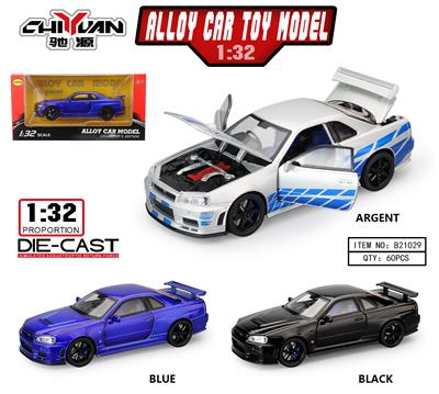 日产GTR-R34  黑+蓝+银 - OBL10262795