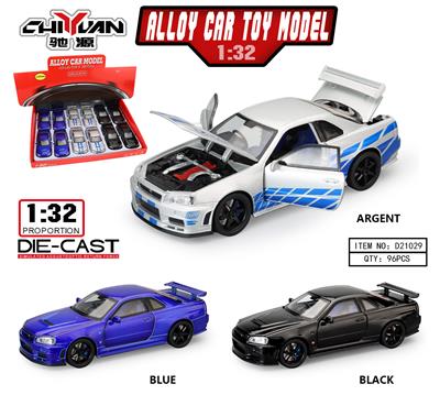 日产GTR-R34  黑+蓝+银 - OBL10262797