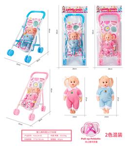 婴儿推车配12寸女娃 - OBL10263143