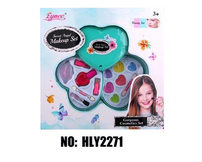 女孩彩妆饰品心型2层绿色儿童化妆品 - OBL10263649