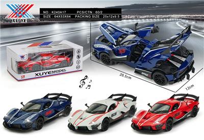 1:24合金模型 法拉利 4开门 回力灯光音乐（1只装） - OBL10266420