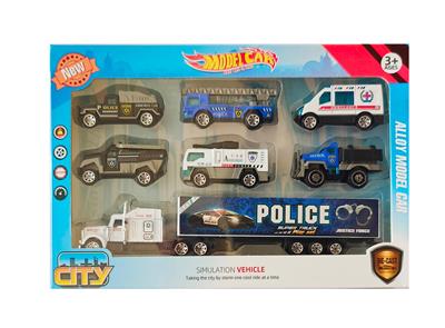 1:64合金滑行警察车配拖头车套装
7只装 - OBL10266482