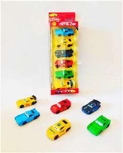合金1:64滑行汽车总动员车6只套装配路障 - OBL10266533
