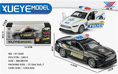 1:36 合金车 野马警车 开门回力（1只装） - OBL10268572